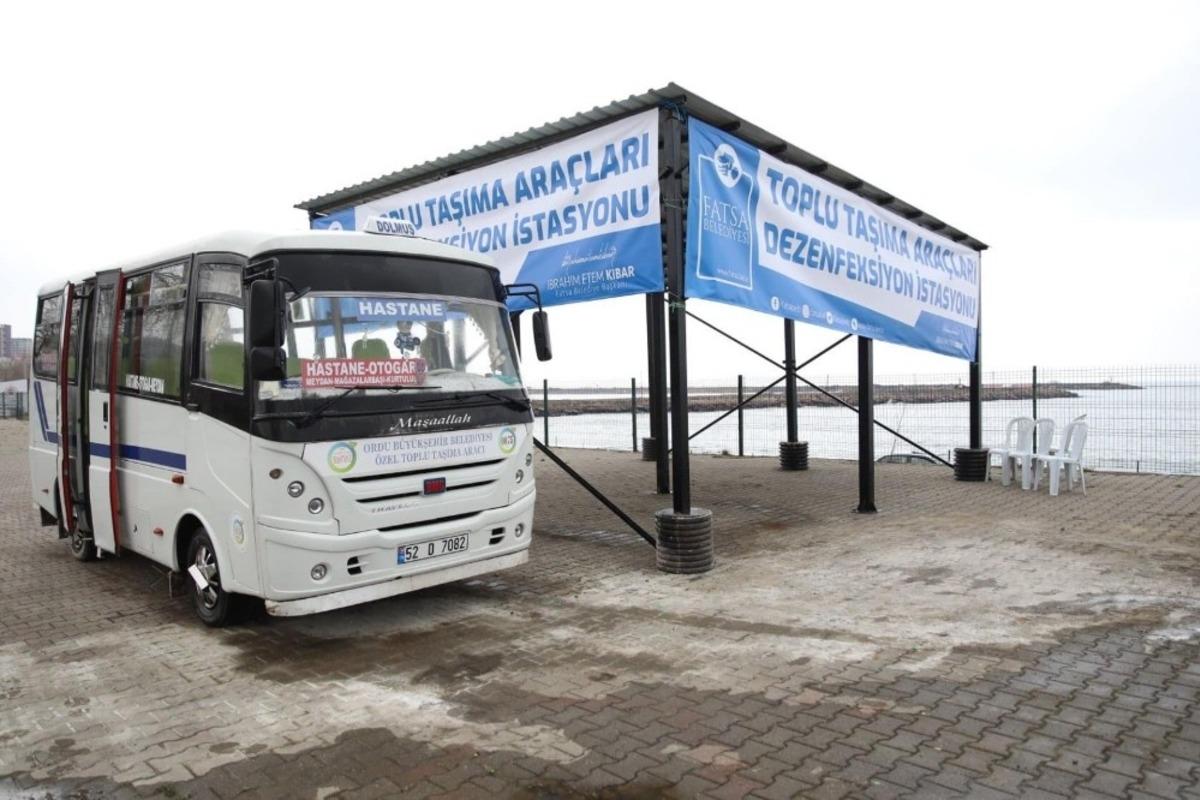 Toplu Taşıma Ara&ccedil;ları Dezenfeksiyon İstasyonu hizmete girdi