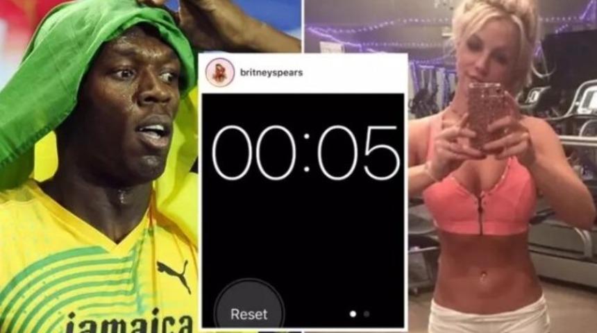 Britney Spears, Usain Bolt'un rekorunu kırdı