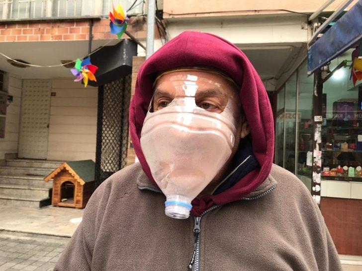 Kadıköy’de esnaf korona virüse karşı pet şişeden maske yaptı G2
