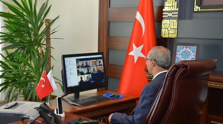 Rekt&ouml;r Karakaya, Uzaktan Eğitim Sistemi İle Birim AYDEP Sorumlularıyla Buluştu