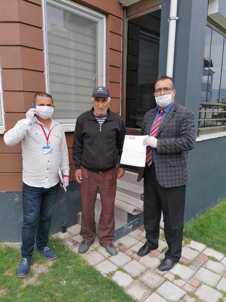 Ortaca PTT 65 yaş üstü emeklilerin maaşını evlerine götürüyor G5