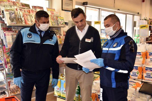 Aliağa’da virüse karşı marketlerin denetimi sıklaştı