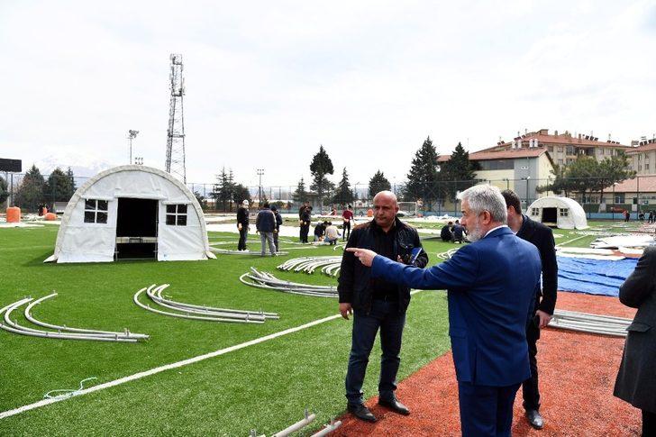 Isparta Belediyesi’nden çadır kurulumu tatbikatı G2