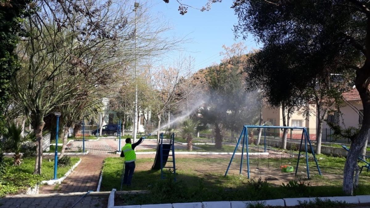 Ko&ccedil;arlı&rsquo;da dezenfekte edilmeyen yer kalmadı