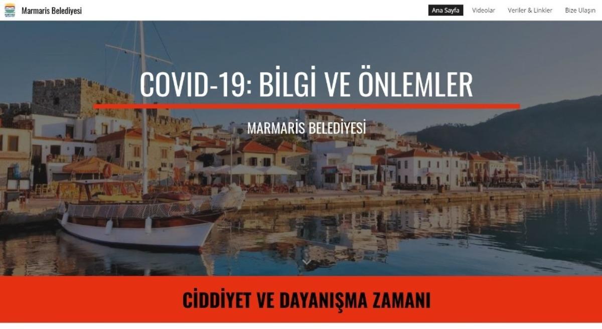 Marmaris Belediyesi Korona vir&uuml;se karşı vatandaşları web sitesi ile bilgilendirmeye başladı