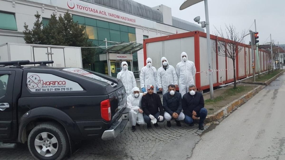 Karantina hastanesi dezenfekte edildi