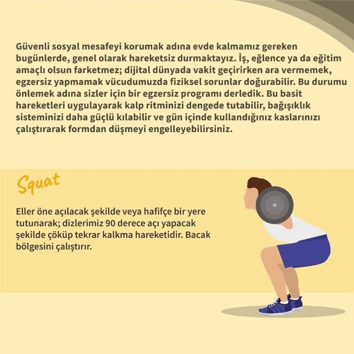 Evde yapılabilen egzersiz tavsiyeleri G5