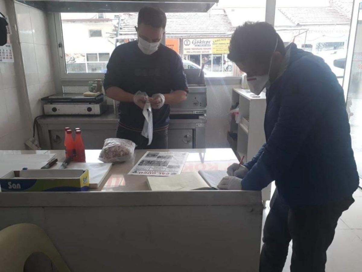&Ccedil;al&rsquo;da gıda işletmelerine y&ouml;nelik korona vir&uuml;s denetimi