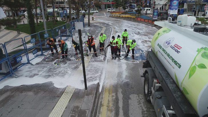 Elazığ’da korona virüsüne karşı kapsamlı temizlik sürüyor G1