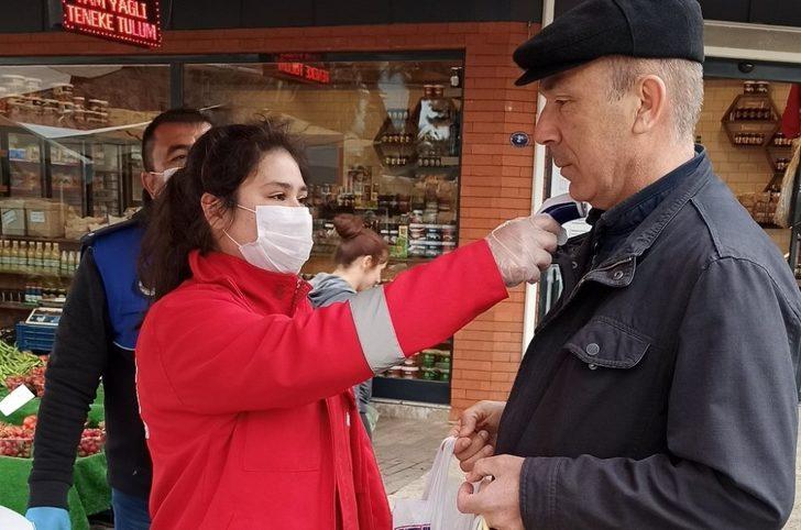 Ödemiş Pazarı’nda korona önlemleri G2