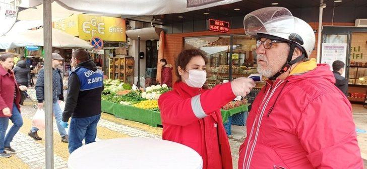 Ödemiş Pazarı’nda korona önlemleri G3