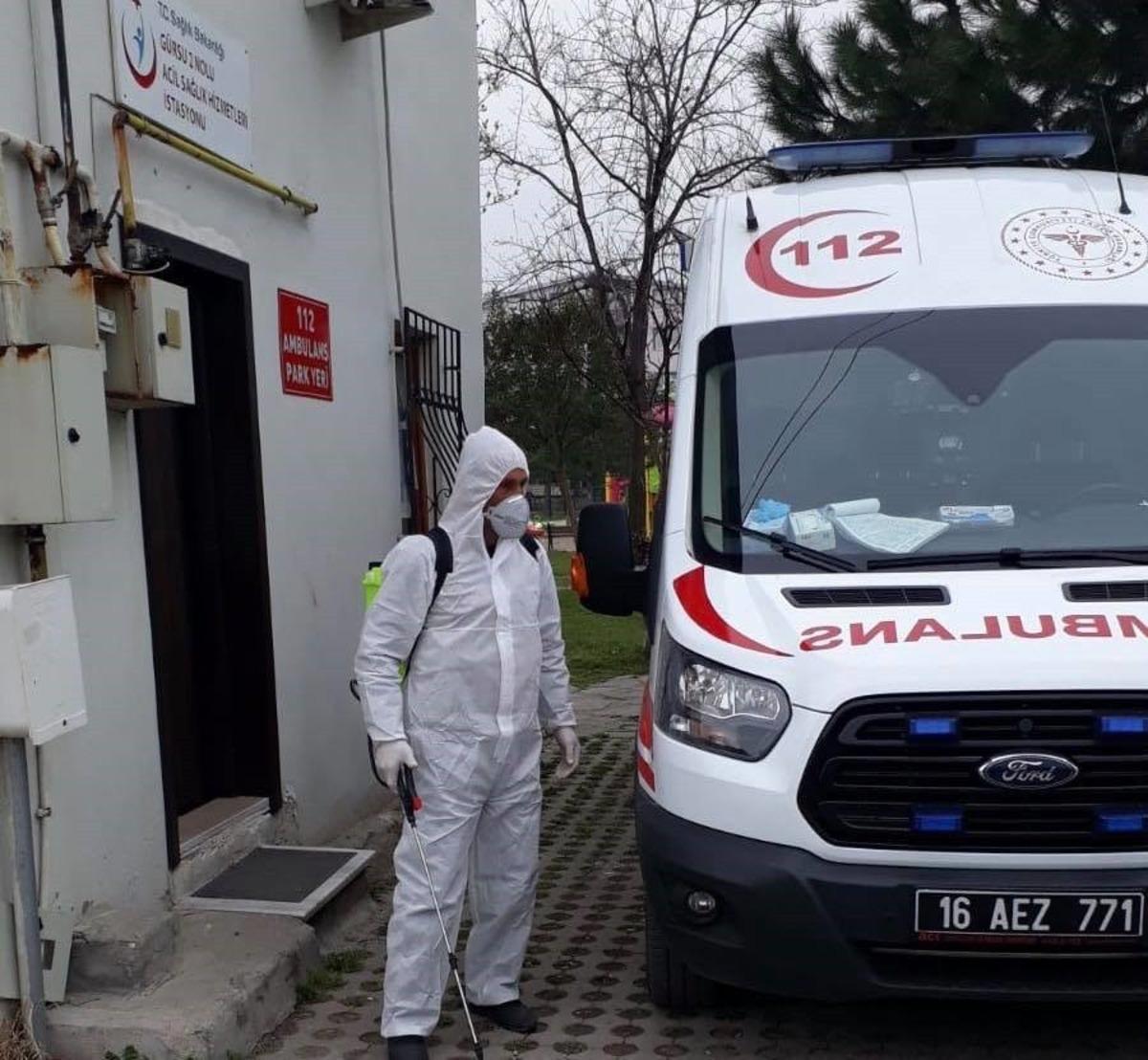 G&uuml;rsu&rsquo;da sağlık kurumları dezenfekte ediliyor