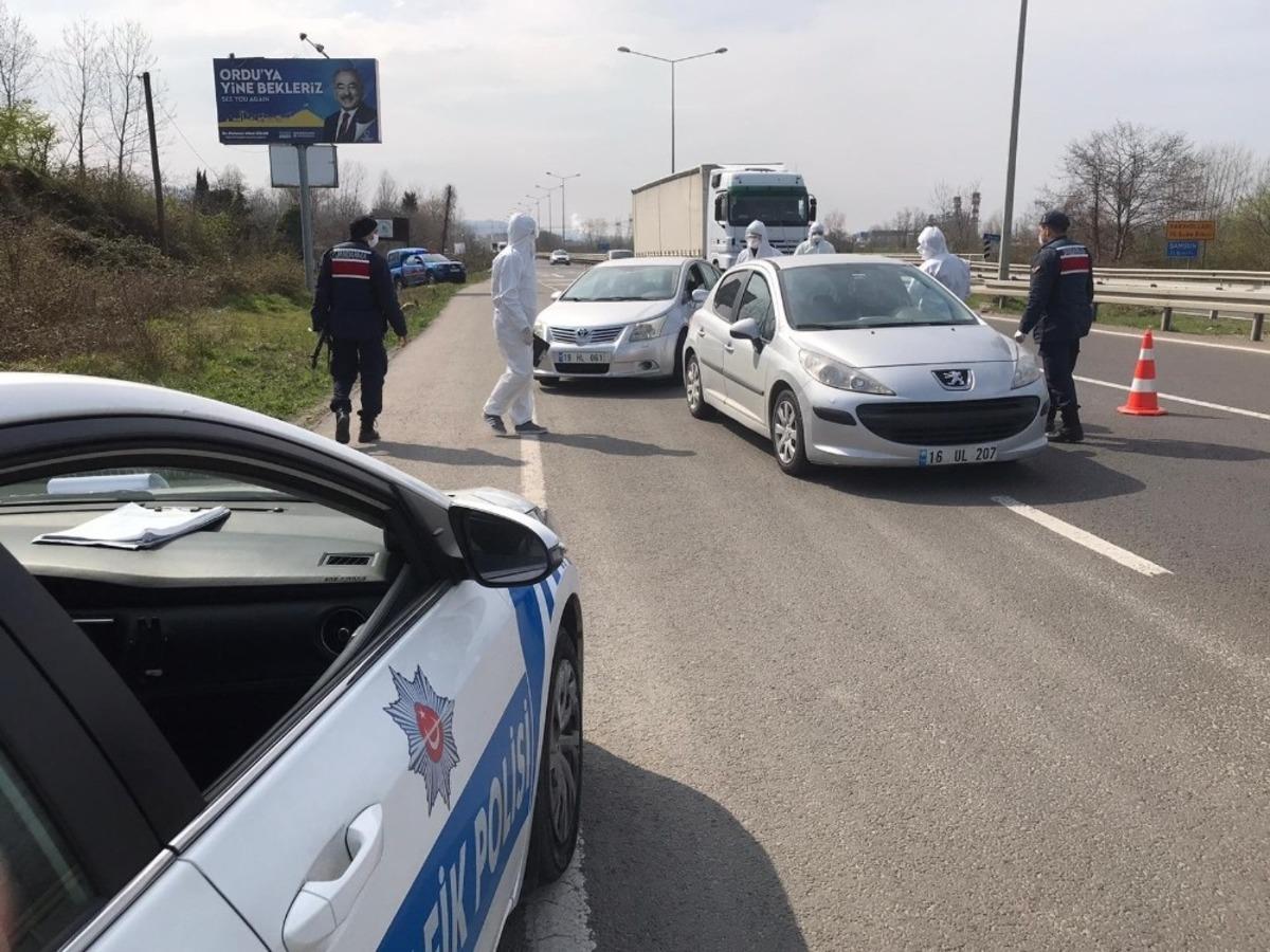 Ordu&rsquo;da şehirlerarası seyahat kontrolleri başladı