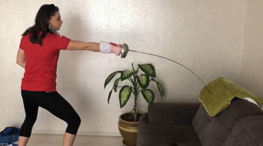 Selin Ey&uuml;poğlu: Olimpiyat i&ccedil;in &ccedil;alışmalarıma evde devam ediyorum