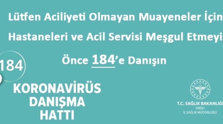 Sağlık müdürlüğü uyardı: "İlk önce 184’ü arayın"