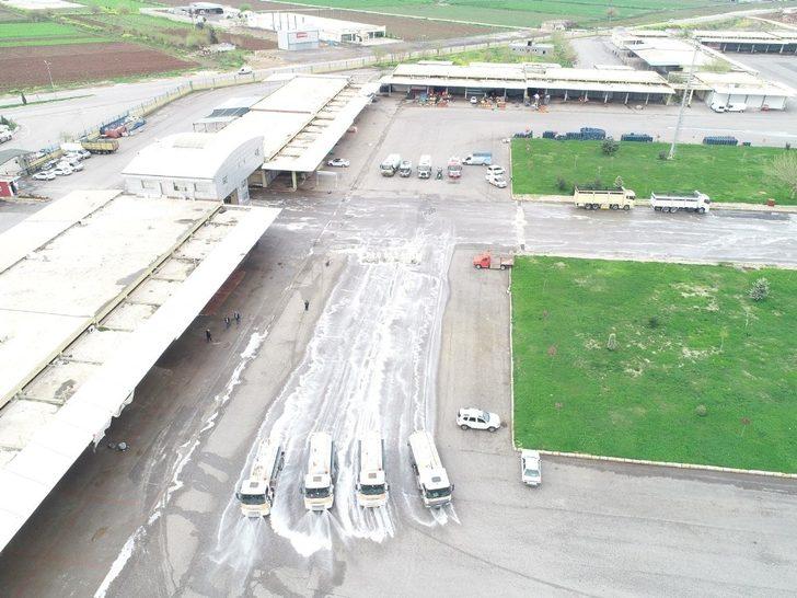 Meyve sebze haline köpüklü dezenfekte G1