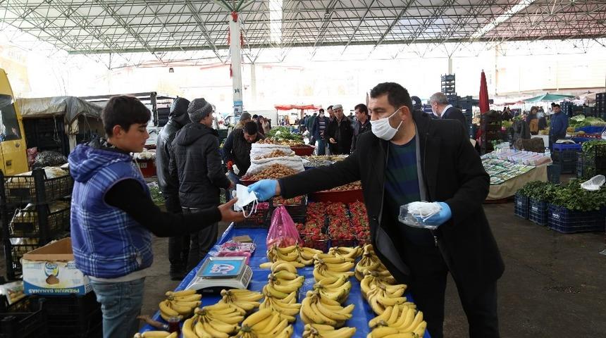 Aksaray&rsquo;da pazar yerlerinde sağlık tedbiri