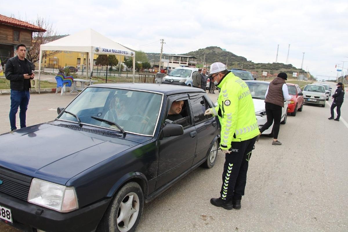Kula girişinde ateş &ouml;l&ccedil;erli korona tedbirleri