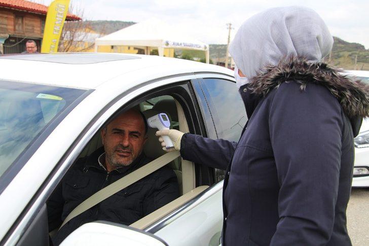 Kula girişinde ateş ölçerli korona tedbirleri G3