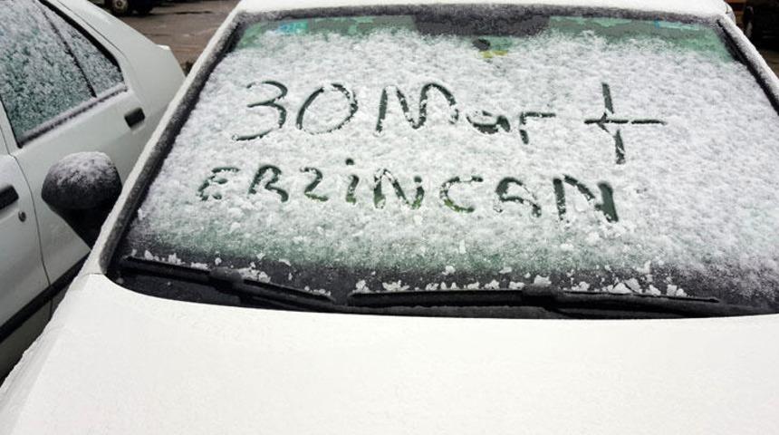 Mart ayının son g&uuml;nlerinde Erzincan beyaza b&uuml;r&uuml;nd&uuml;!