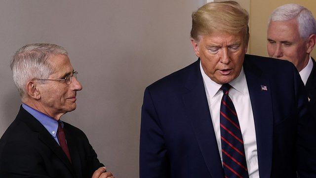 Dr Anthony Fauci ve Başkan Donald Trump