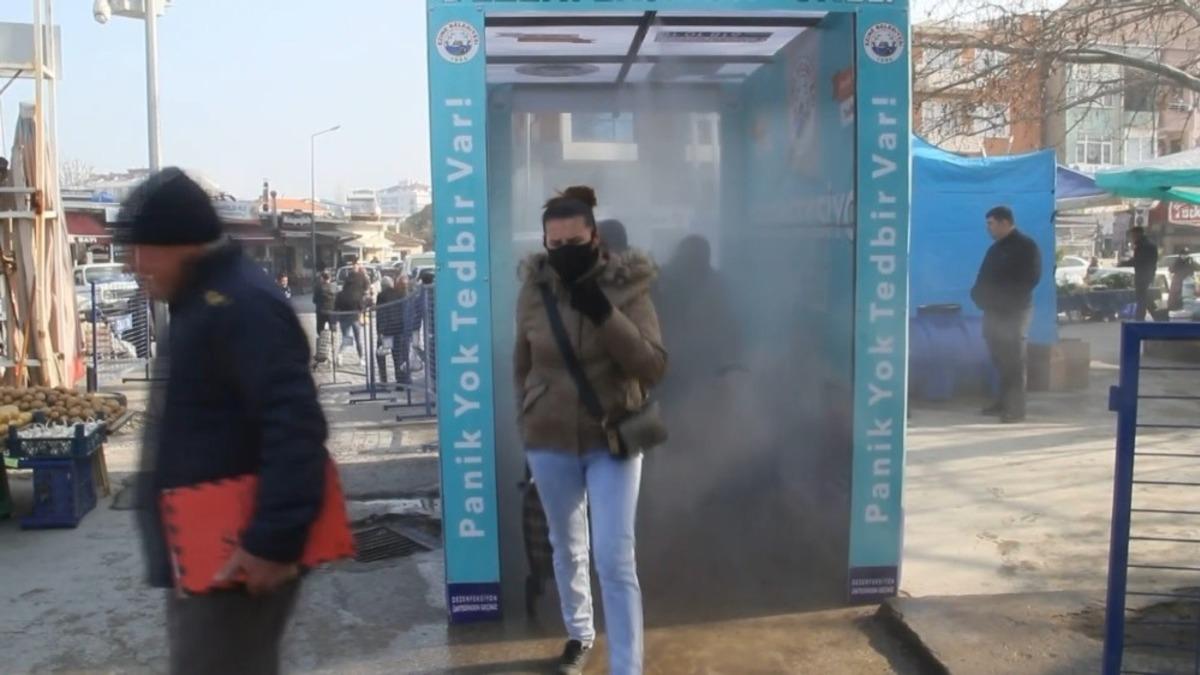 Ezine&rsquo;de dezenfekte t&uuml;neli ve termal kamera kuruldu