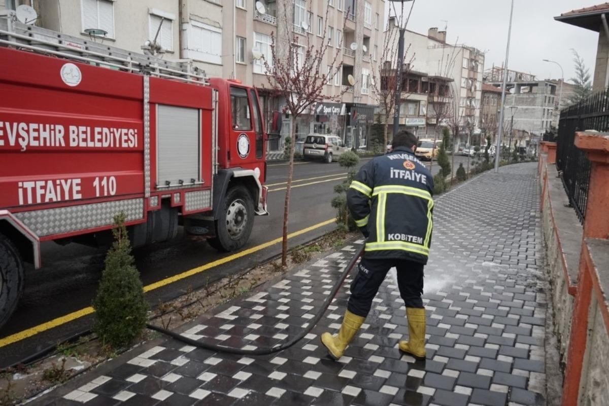 Nevşehir&rsquo;de cadde ve sokaklar dezenfekte ediliyor