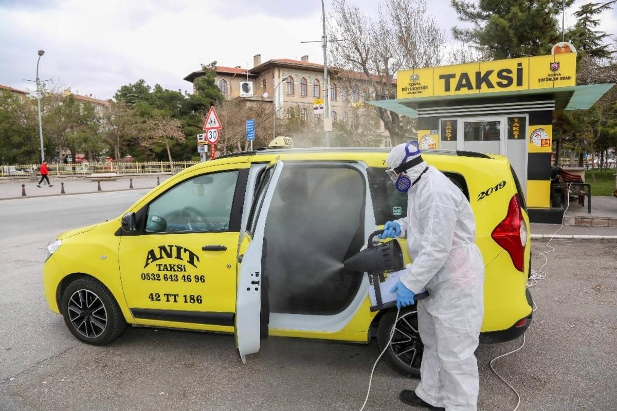 Meram&rsquo;da taksi ve dolmuşlar ila&ccedil;lanıyor