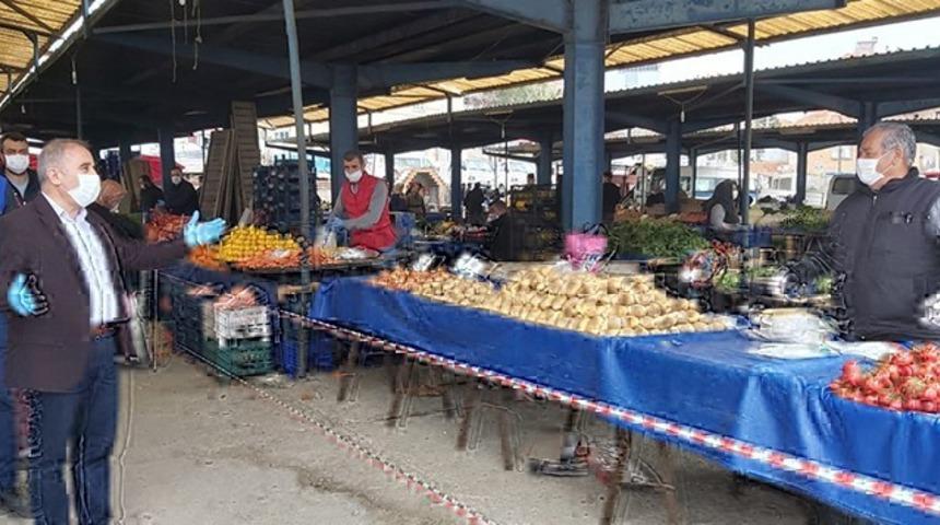 Başkan Akyol&rsquo;dan pazarcı esnafına denetim