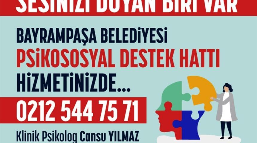 Bayrampaşa Belediyesi&rsquo;nden salgına karşı psikolojik destek
