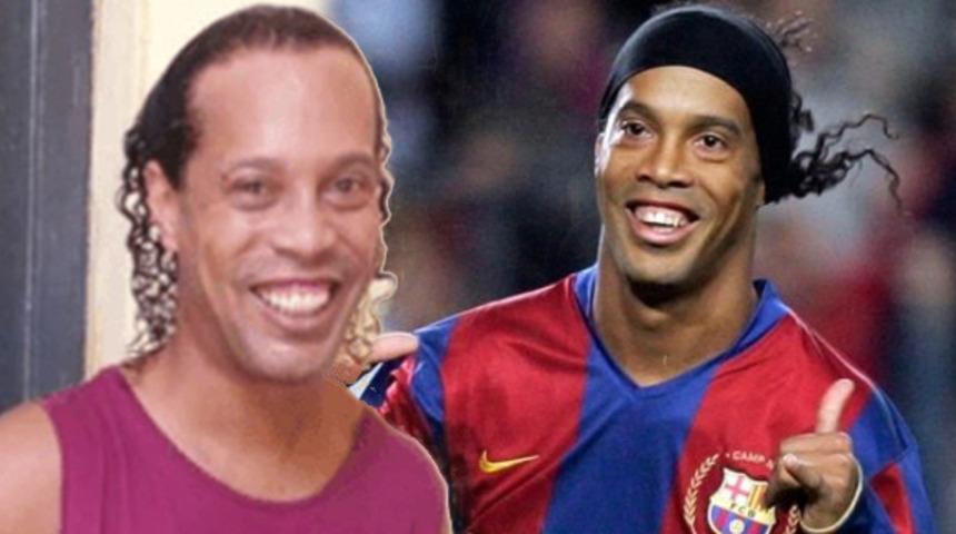 Ronaldinho'dan hapishanede ayak tenisi şovu