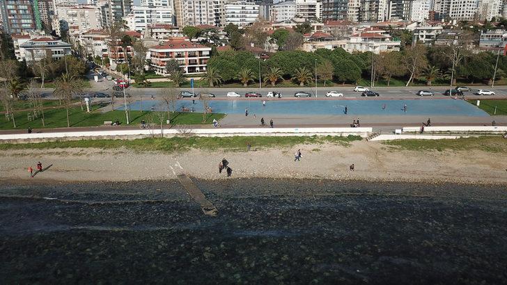 Caddebostan Sahili'nde 'pes' dedirten görüntü G1