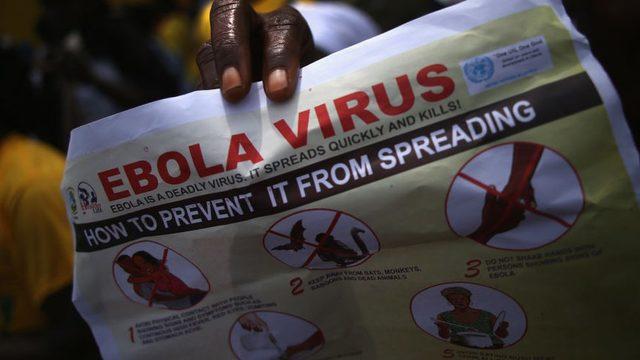 Ebola'yla ilgili bir uyarı afişi