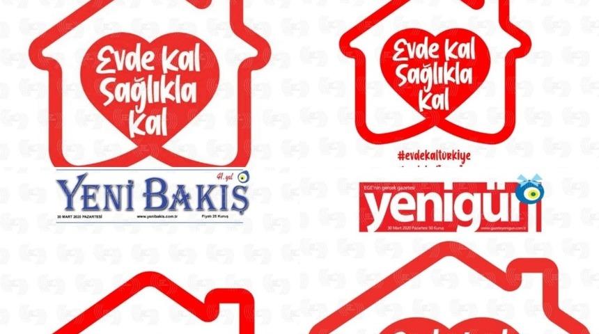 İzmir basınından ortak "Evde Kal" manşeti
