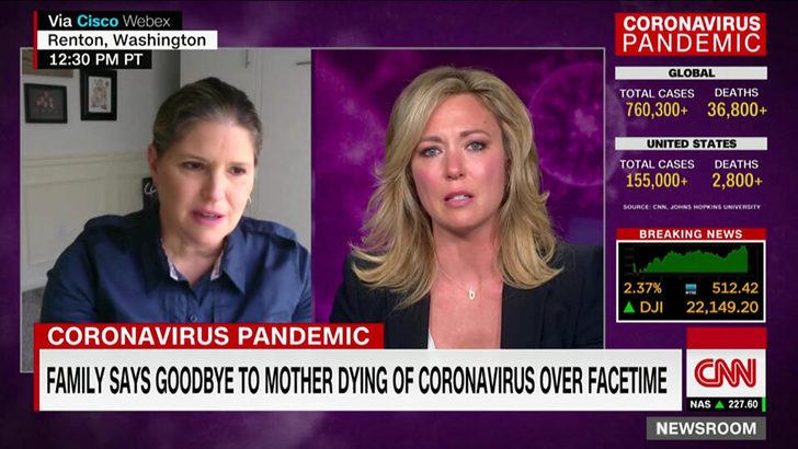 Canlı yayında gözyaşları sel oldu! Koronavirüs hastası annesine hemşire sayesinde veda etti G3