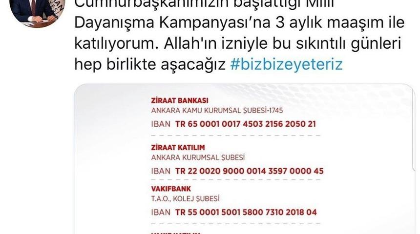 Başkan Süleyman Kılınç, 3 aylık maaşını bağışladı