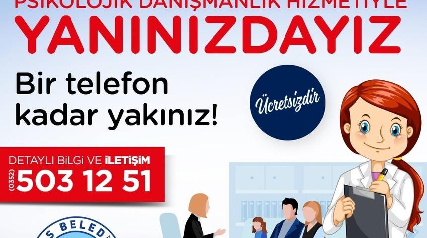Talas&rsquo;tan &rsquo;#evde kal&rsquo;anlara telefonla psikolojik destek