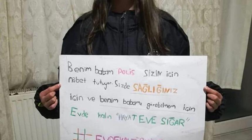 Polis kızından anlamlı &ccedil;ağrı