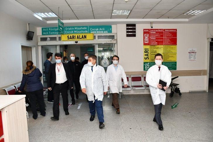 Vali Gürel, hastaların gözlem altında tutulacağı bölümleri gezdi G3