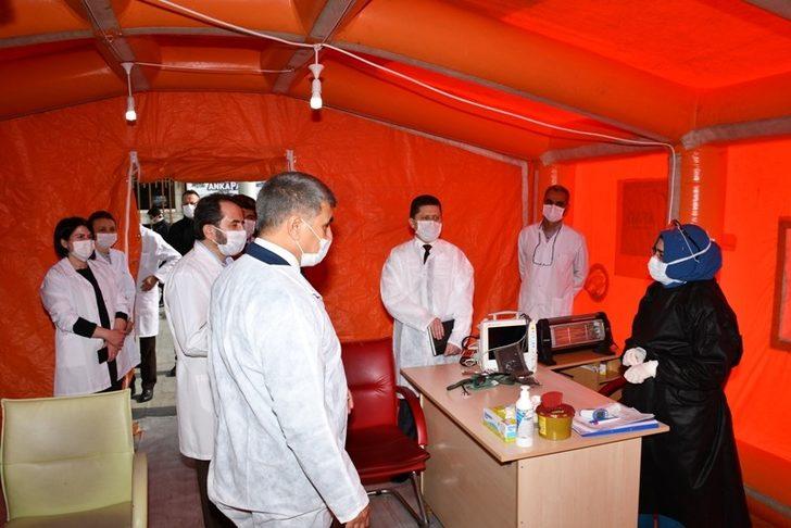 Vali Gürel, hastaların gözlem altında tutulacağı bölümleri gezdi G4