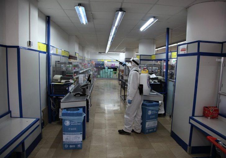 Kartal Belediyesi’nin dezenfekte çalışmaları marketlerde devam etti G5