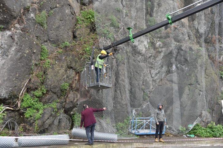 Kayalık bölgeye çelik ağ ile koruma G3