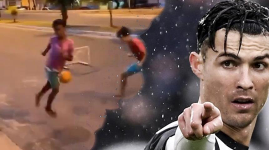 9 yaşındaki çocuk attığı golle sosyal medyayı salladı!