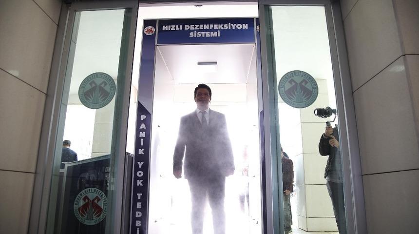 D&ouml;şemealtı Belediyesi, hızlı dezenfeksiyon sistemi kurdu