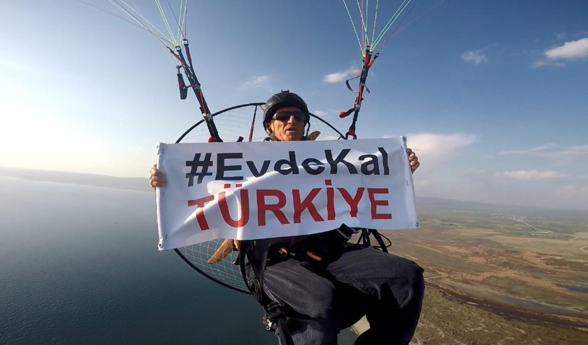 En &ccedil;ılgın evde kal mesajı