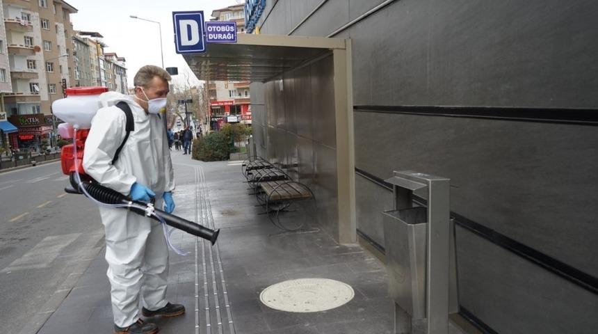 Nevşehir&rsquo;de dezenfekte &ccedil;alışmaları s&uuml;r&uuml;yor