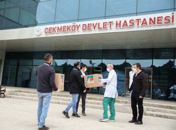 Çekmeköy’de siperli maskeler sağlık görevlilerine teslim edildi G3