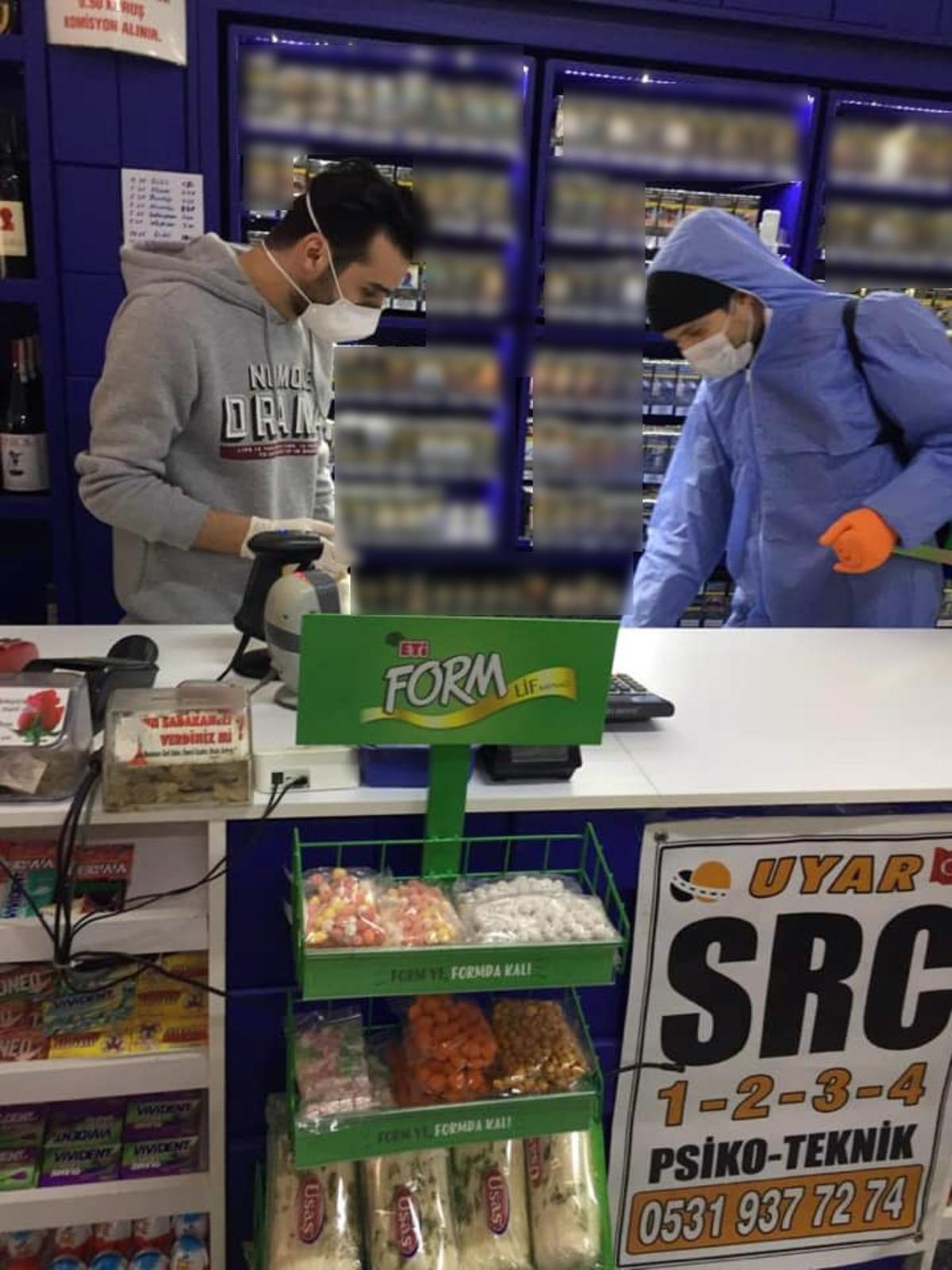 &Ccedil;orlu ve Ergene&rsquo;deki bakkallar &uuml;cretsiz dezenfekte ediliyor