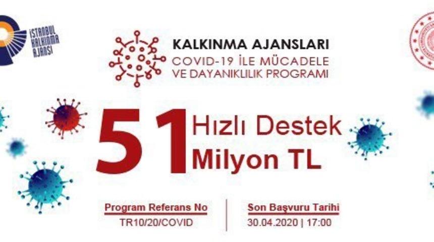 İstanbul Kalkınma Ajansı&rsquo;ndan korona ile m&uuml;cadelede 51 milyon liralık destek