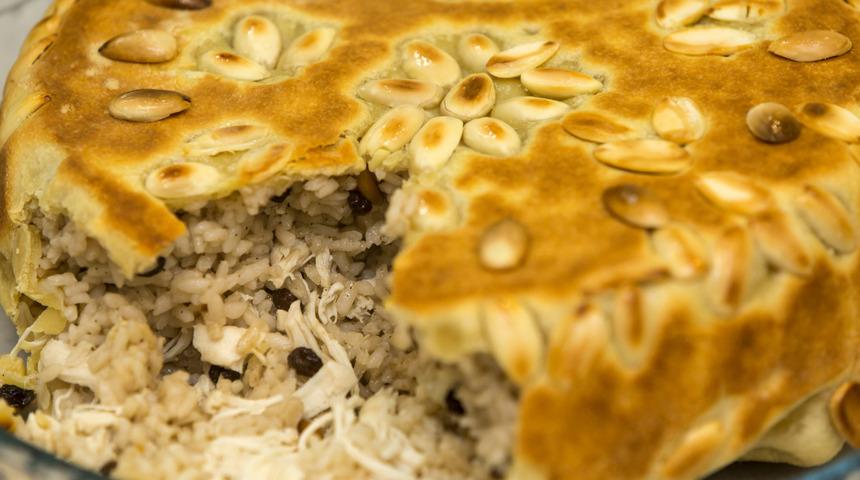 Tavuklu perde pilavı